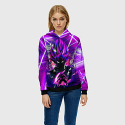 Толстовка-худи женская Гоку Блек Anime Dragon Ball Super Saiyan, цвет: 3D-черный — фото 2
