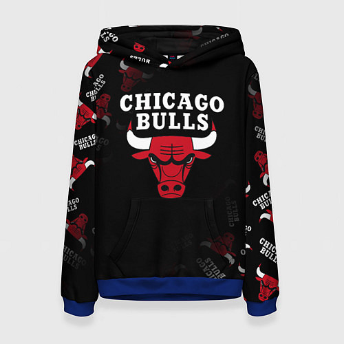 Женская толстовка ЧИКАГО БУЛЛС БЫКИ CHICAGO BULLS / 3D-Синий – фото 1