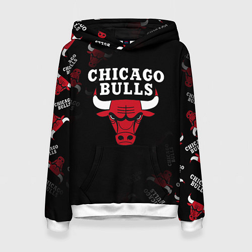 Женская толстовка ЧИКАГО БУЛЛС БЫКИ CHICAGO BULLS / 3D-Белый – фото 1