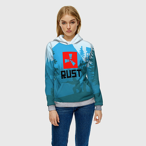 Женская толстовка Выживалка Раст / 3D-Меланж – фото 3