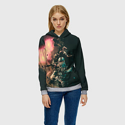 Толстовка-худи женская Моя банда Раст, цвет: 3D-меланж — фото 2