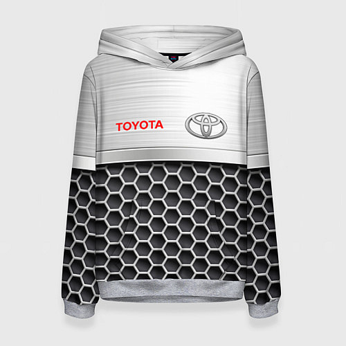 Женская толстовка Toyota Стальная решетка / 3D-Меланж – фото 1