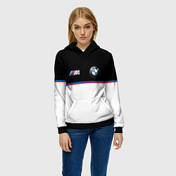 Толстовка-худи женская BMW Два цвета, цвет: 3D-черный — фото 2