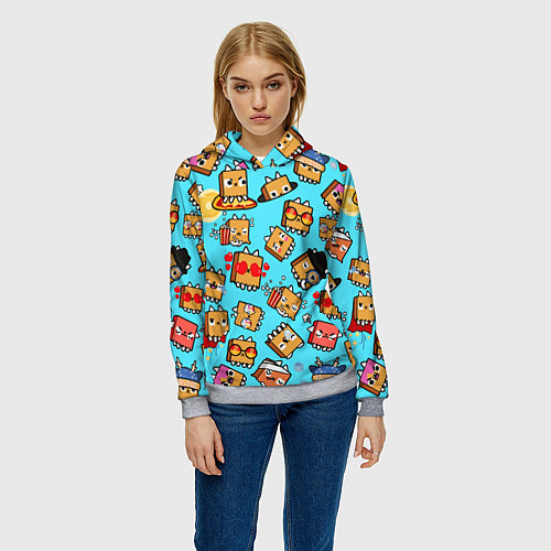 Женская толстовка PAPER BAG CAT TOCA BOCA TOCA LIFE WORLD / 3D-Меланж – фото 3