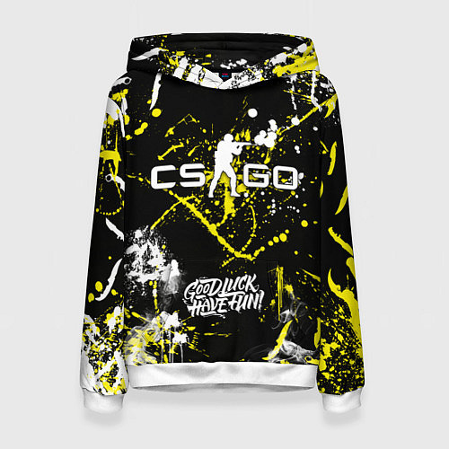 Женская толстовка CS:GO Брызги красок / 3D-Белый – фото 1