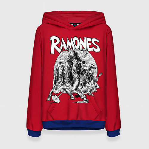 Женская толстовка BW Ramones / 3D-Синий – фото 1