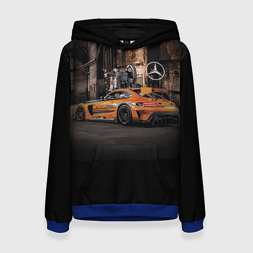 Женская толстовка Мерседес АМГ в стиле Loft / 3D-Синий – фото 1