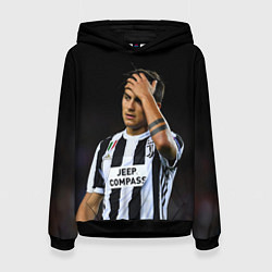 Толстовка-худи женская Пауло Дибала, Dybala, цвет: 3D-черный