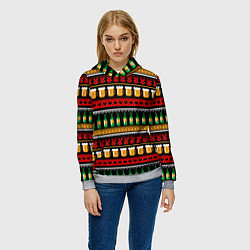 Толстовка-худи женская Пивной свитер, цвет: 3D-меланж — фото 2