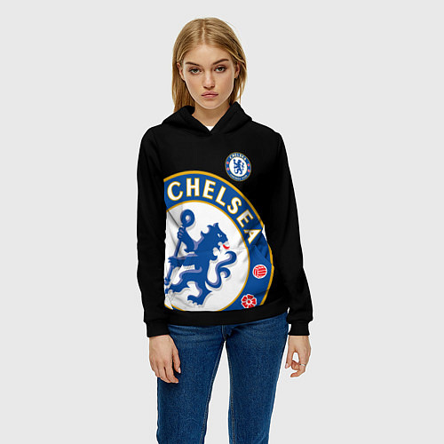 Женская толстовка ЧЕЛСИ CHELSEA BIG LOGO / 3D-Черный – фото 3