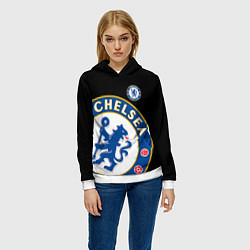 Толстовка-худи женская ЧЕЛСИ CHELSEA BIG LOGO, цвет: 3D-белый — фото 2