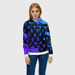 Толстовка-худи женская OVERLORD оверлорд neon НЕОН, цвет: 3D-белый — фото 2