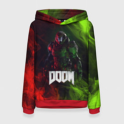 Толстовка-худи женская Doomguy Doom, цвет: 3D-красный