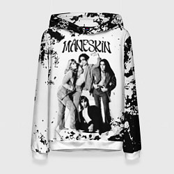 Толстовка-худи женская Maneskin Монэскин, рок - группа, цвет: 3D-белый