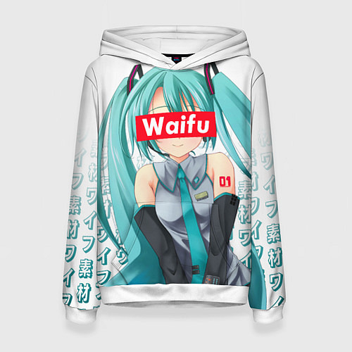 Женская толстовка Waifu - Hatsune Miku / 3D-Белый – фото 1