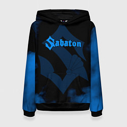 Толстовка-худи женская Sabaton синий дым, цвет: 3D-черный