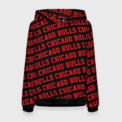 Женская толстовка Чикаго Буллз, Chicago Bulls / 3D-Черный – фото 1