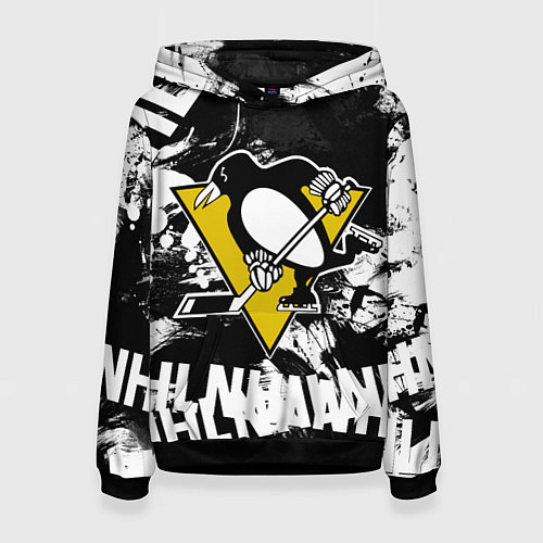 Женская толстовка Питтсбург Пингвинз Pittsburgh Penguins / 3D-Черный – фото 1