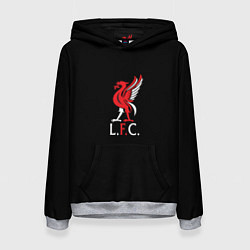 Толстовка-худи женская Leverpool YNWA, цвет: 3D-меланж