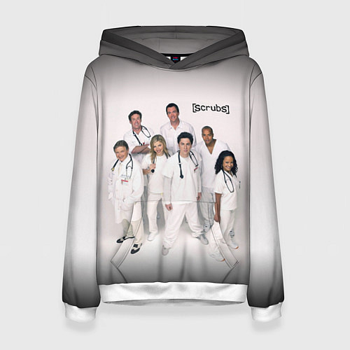 Женская толстовка SCRUBS in white / 3D-Белый – фото 1