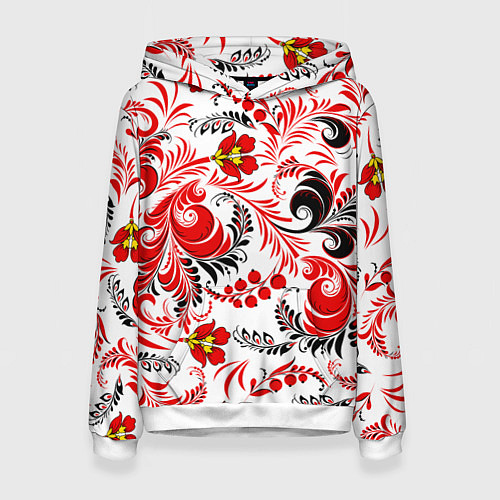 Женская толстовка Русская национальная роспись / 3D-Белый – фото 1