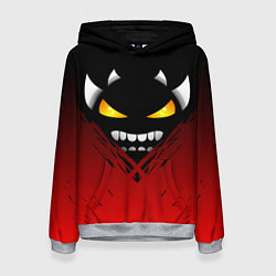 Толстовка-худи женская Geometry Dash: Demon Smile, цвет: 3D-меланж