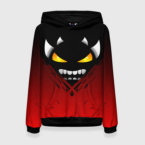 Женская толстовка Geometry Dash: Demon Smile / 3D-Черный – фото 1