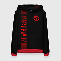 Толстовка-худи женская МАНЧЕСТЕР ЮНАЙТЕД RED LINE, цвет: 3D-красный