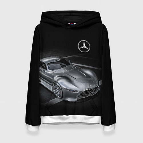 Женская толстовка Mercedes-Benz motorsport black / 3D-Белый – фото 1