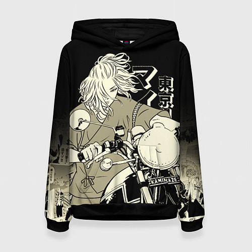 Женская толстовка Токийские мстители: Майки на мотоцикле / 3D-Черный – фото 1