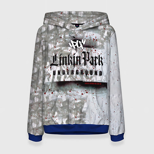 Женская толстовка LP Underground 3 0 - Linkin Park / 3D-Синий – фото 1