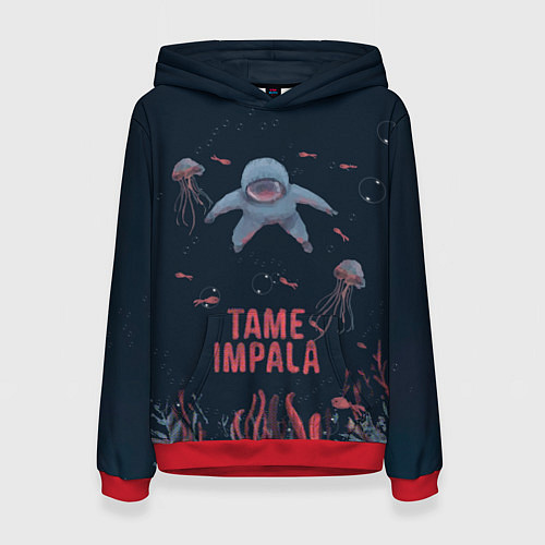 Женская толстовка Tame impala under water / 3D-Красный – фото 1