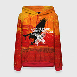 Толстовка-худи женская Linkin Park - Underground 4 0, цвет: 3D-красный