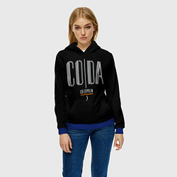 Толстовка-худи женская Coda - Led Zeppelin, цвет: 3D-синий — фото 2