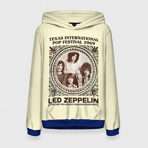 Женская толстовка Led Zeppelin - Texas International Pop Festival 19 / 3D-Синий – фото 1