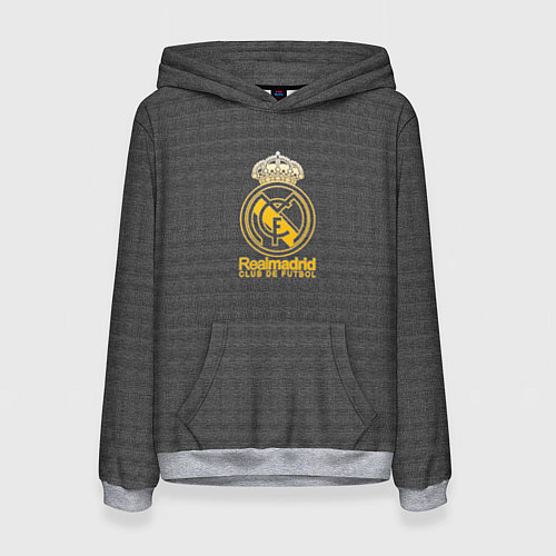 Женская толстовка Real Madrid graphite theme / 3D-Меланж – фото 1