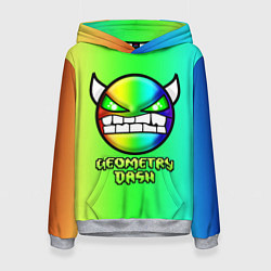 Толстовка-худи женская Geometry Dash, цвет: 3D-меланж