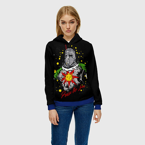 Женская толстовка Praise the Sun! Dark Souls / 3D-Синий – фото 3