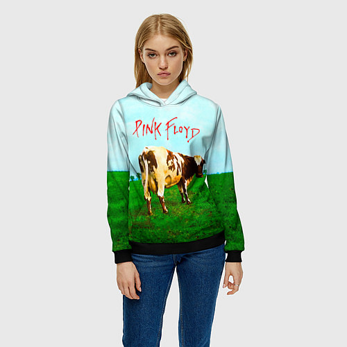 Женская толстовка Atom Heart Mother - Pink Floyd / 3D-Черный – фото 3