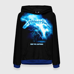 Толстовка-худи женская Ride the Lightning Metallica, цвет: 3D-синий