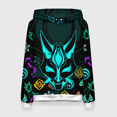 Женская толстовка GENSHIN IMPACT ГЕНШИН ИМПАКТ СЯО МАСКА / 3D-Белый – фото 1