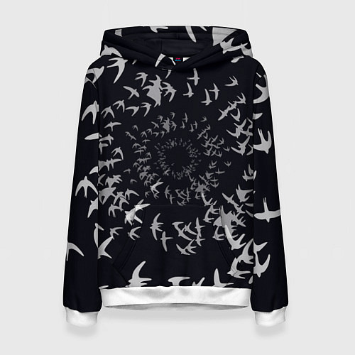 Женская толстовка Веер птиц / 3D-Белый – фото 1