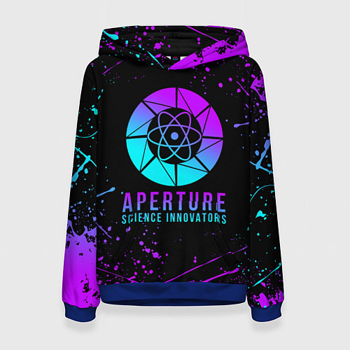 Женская толстовка PORTAL NEON ПОРТАЛ НЕОН / 3D-Синий – фото 1