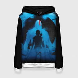 Толстовка-худи женская БОГ ВОЙНЫ РАГНАРЁК GOD OF WAR, цвет: 3D-белый