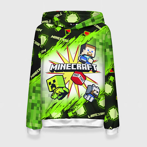 Женская толстовка MINECRAFT ART МАЙНКРАФТ АРТ / 3D-Белый – фото 1