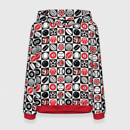 Женская толстовка Разные Виды Спорта SPORT / 3D-Красный – фото 1