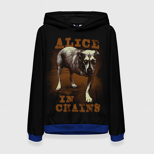 Женская толстовка Alice in chains Dog / 3D-Синий – фото 1