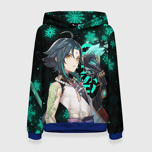 Женская толстовка GENSHIN IMPACT СЯО НОВОГОДНИЙ / 3D-Синий – фото 1