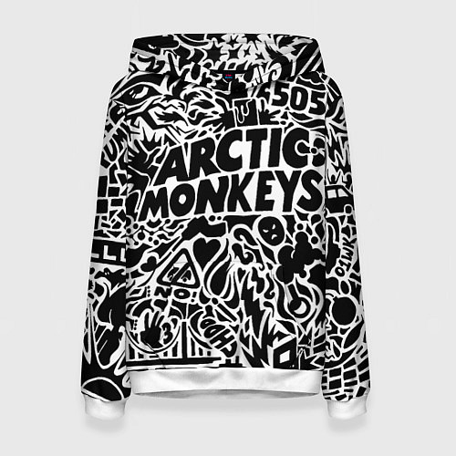 Женская толстовка Arctic monkeys Pattern / 3D-Белый – фото 1