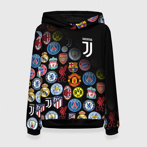 Женская толстовка JUVENTUS LOGOBOMBING SPORT / 3D-Черный – фото 1